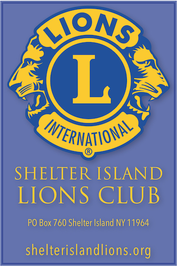 “Shelter Island Lions Club vertical business card.