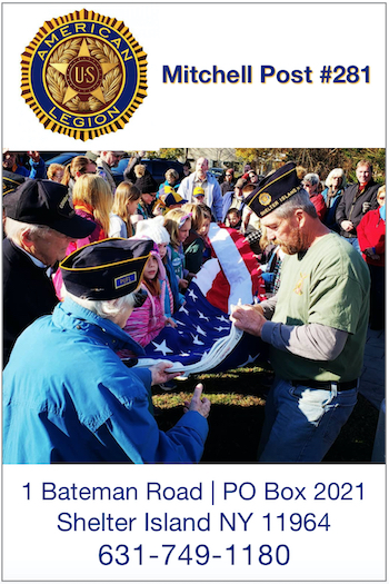American Legion Mitchell Post 281 vertical business card.