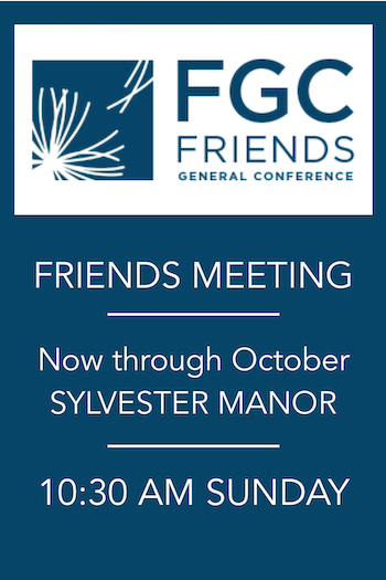 Society of Friends General Conference vertical business card.