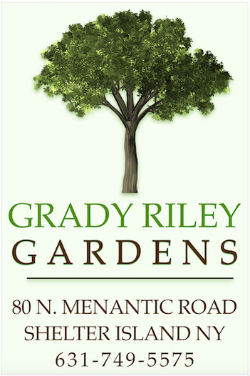 Grady Riley Gardens vertical business card.