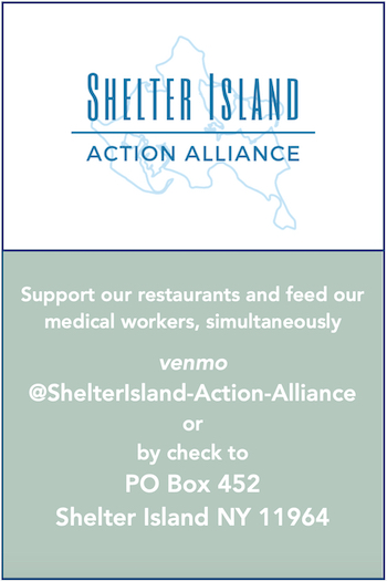 Shelter Island Action Alliance vertical business card.