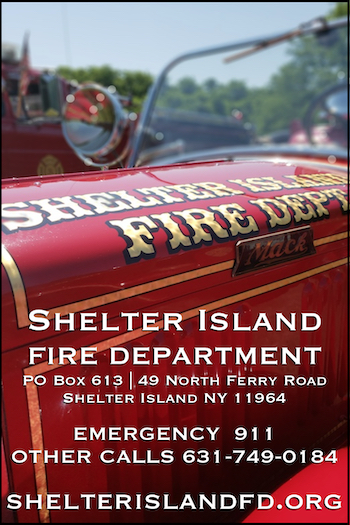 “Shelter Island Fire Department vertical business card.