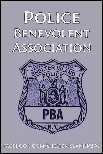 “Shelter Island Town Police Benevolent Association vertical business card.
